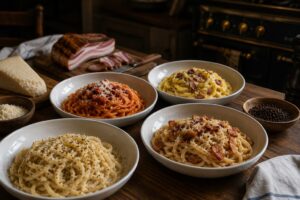 Le quattro paste romane sono la stessa famiglia e capirne l’albero genealogico cambia il modo di cucinarle